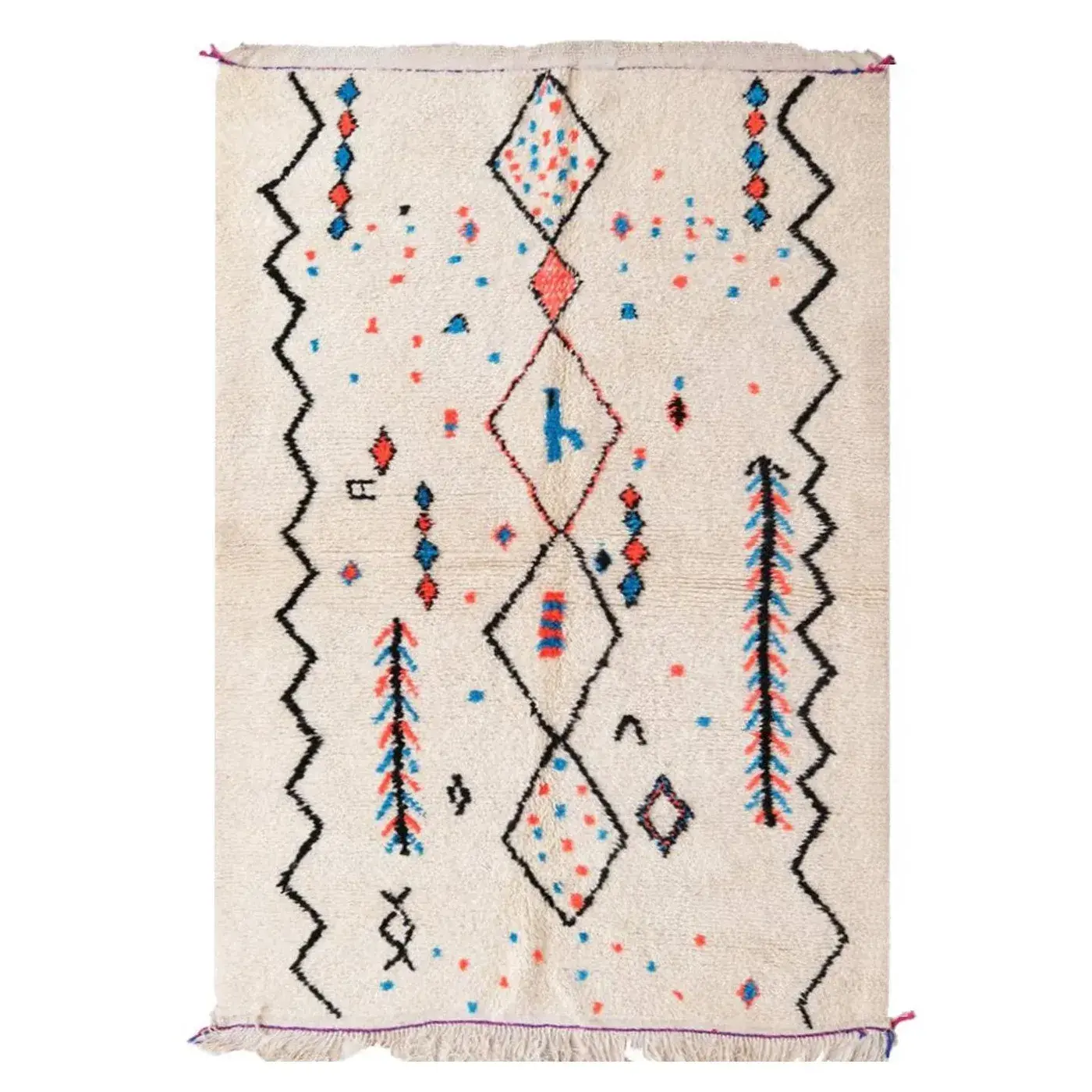 Teodor Rug, hand-knotted patterned rug, full view