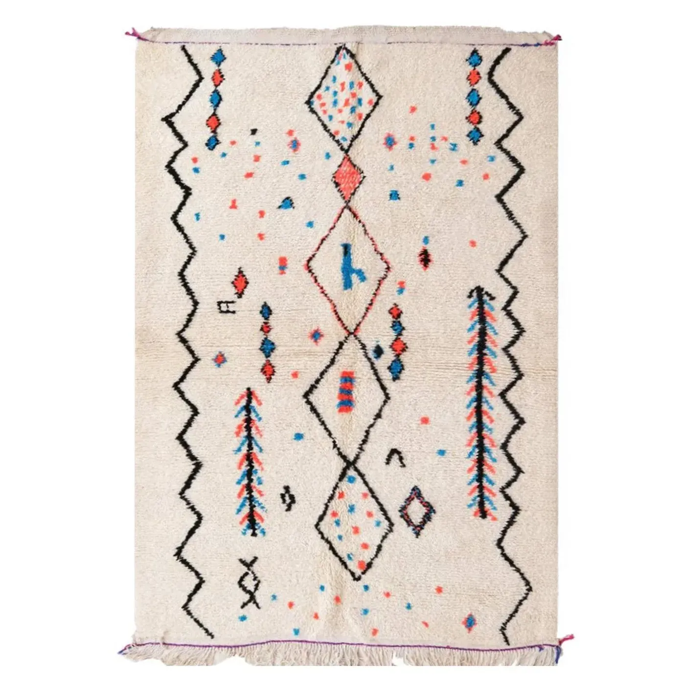 Teodor Rug, hand-knotted patterned rug, full view