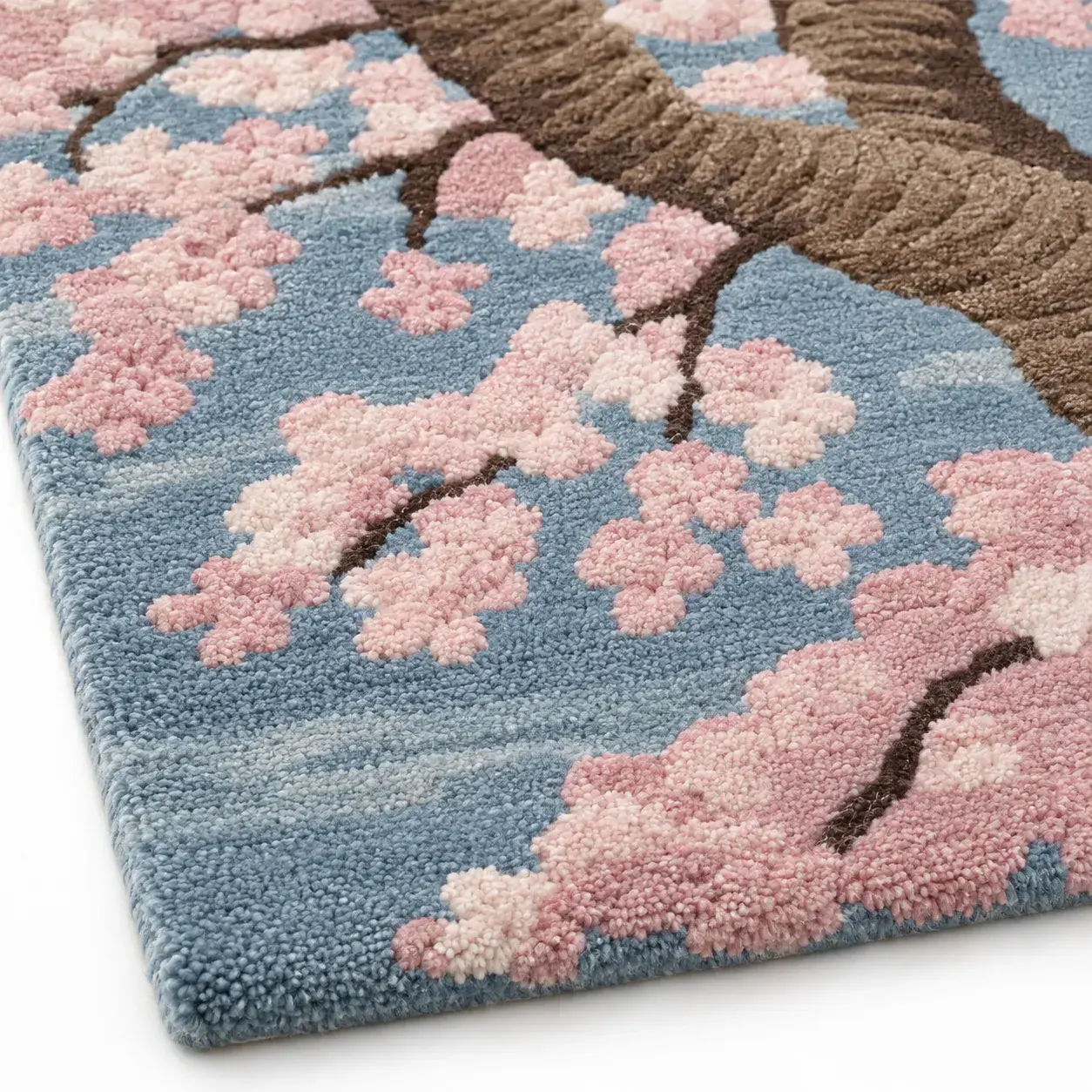 Close view of the Ulises Rug showing its texture and detail