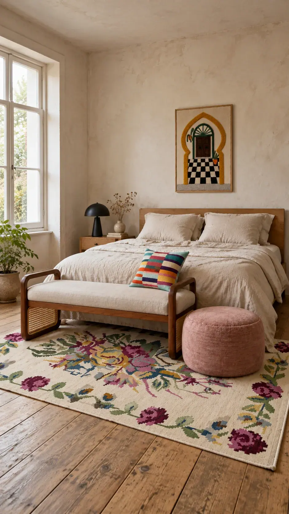 Bloom edit: Flowers At The Bedside, a digitally styled room scene