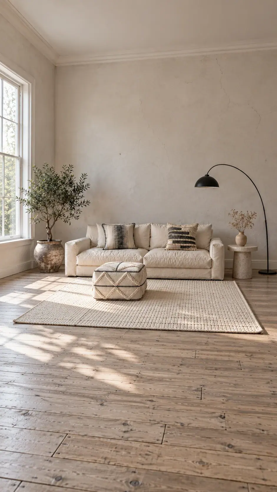 Bone edit: Cream, Curves, Quiet, a digitally styled room scene