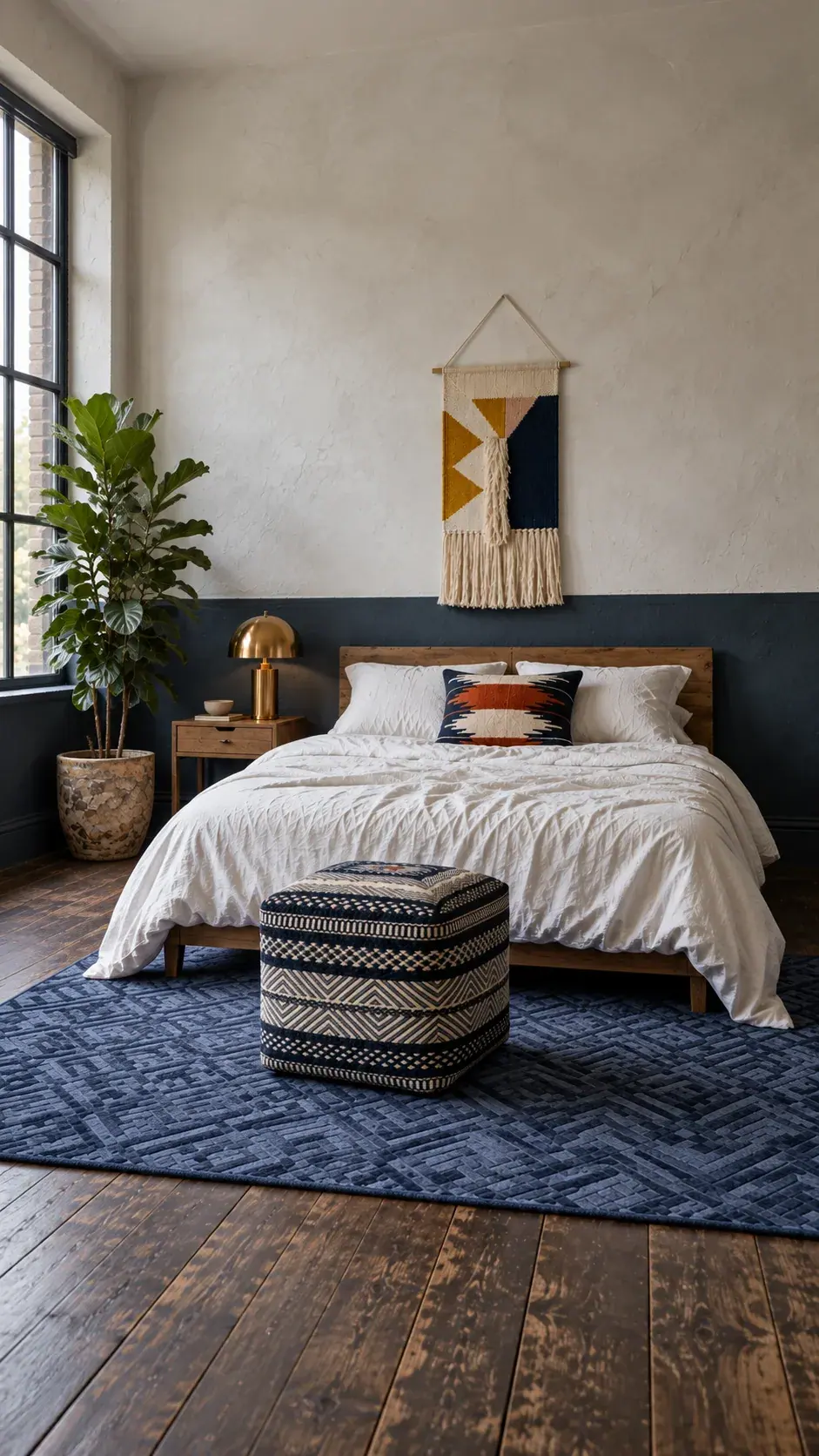 Dusk edit: Navy After Sunset, a digitally styled room scene