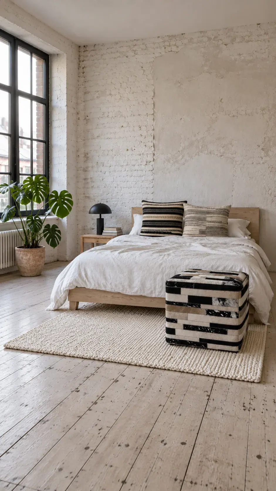 Flour edit: Black And White, Bright Room, a digitally styled room scene