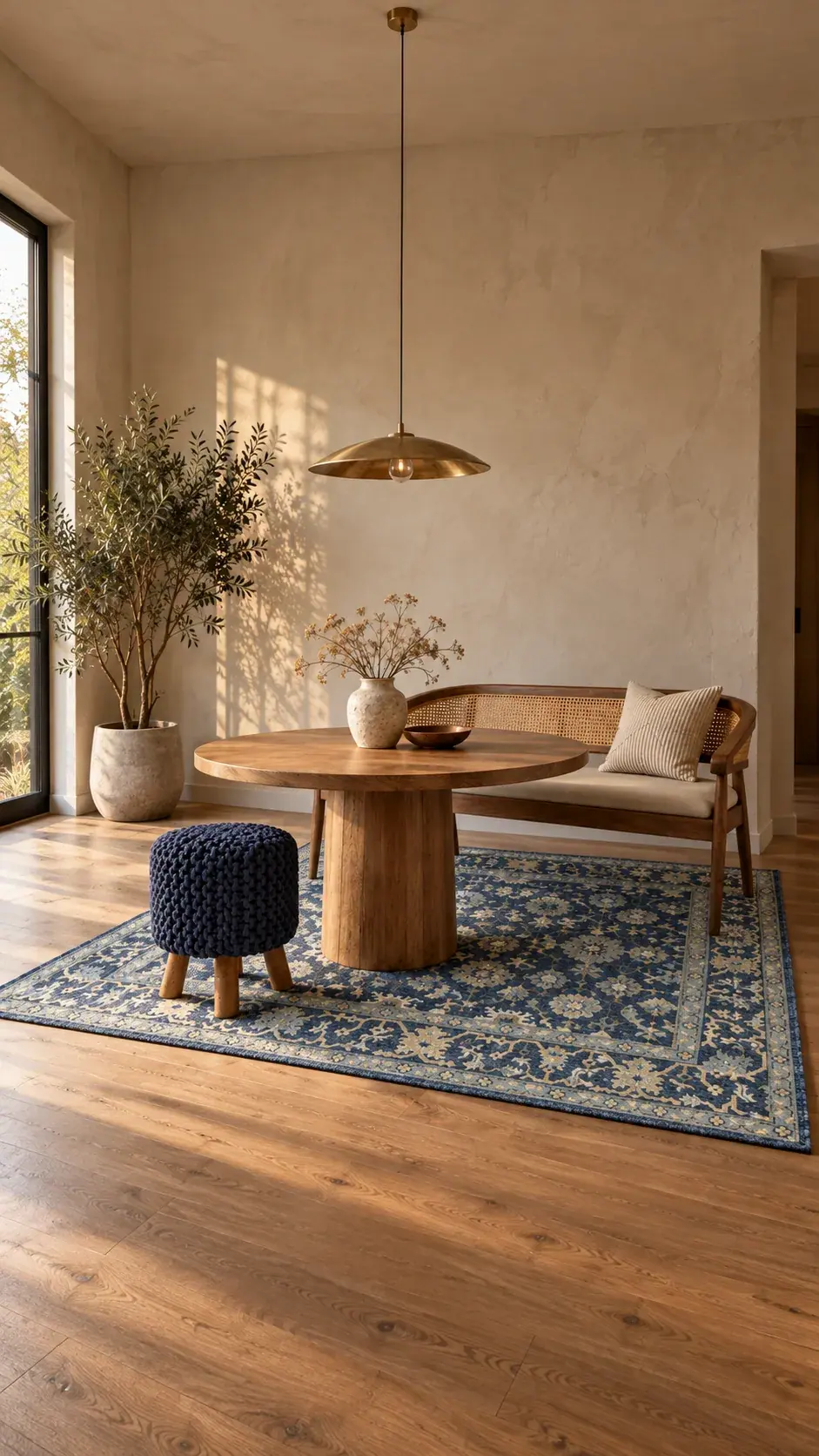 Indigo edit: Blue Hour Dining, a digitally styled room scene