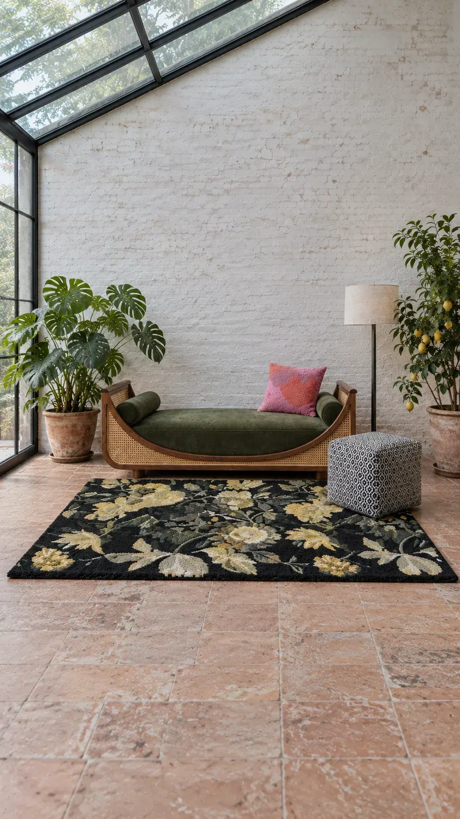 Midnight Garden edit: Garden Indoors, a digitally styled room scene