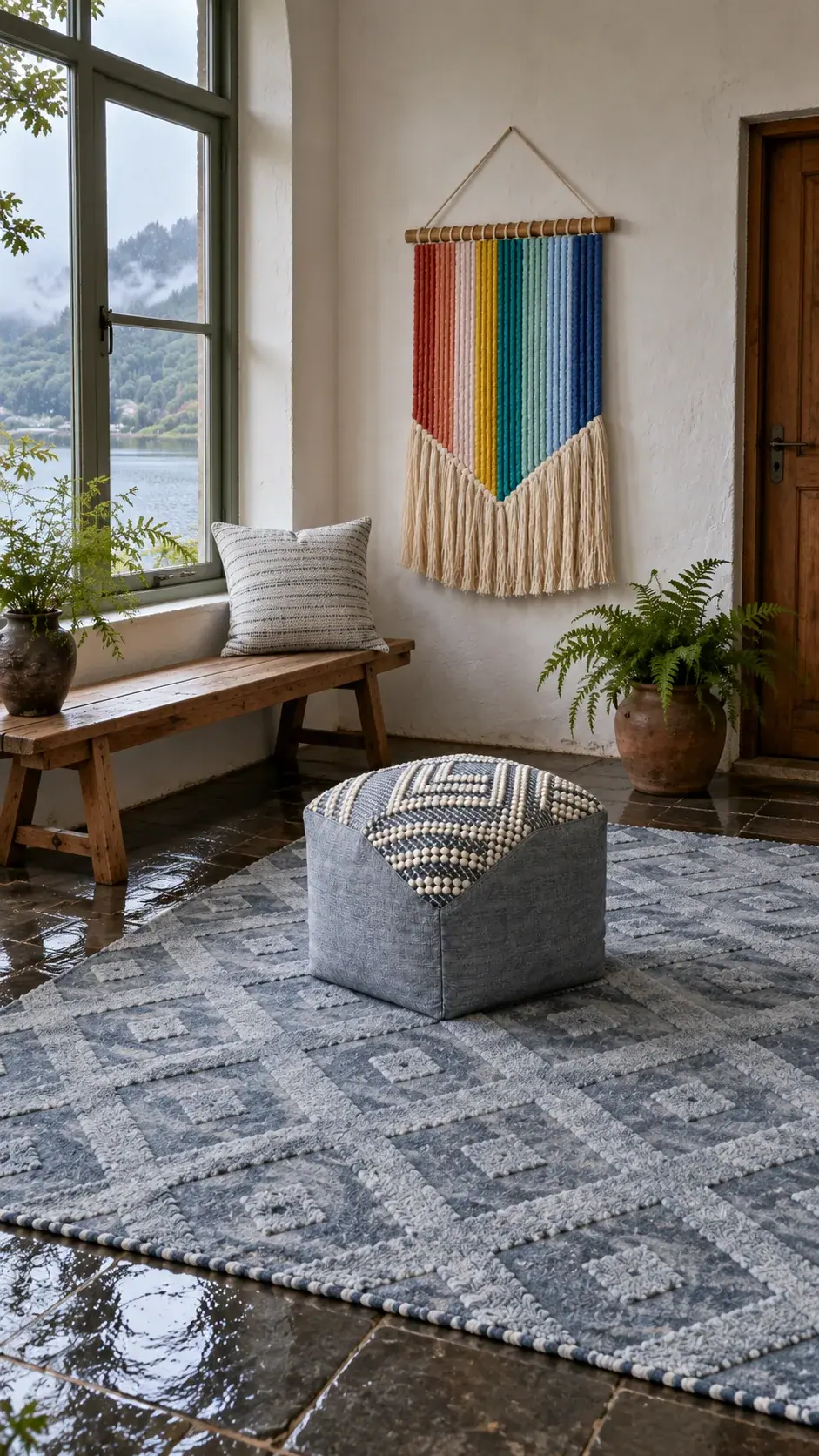 Monsoon edit: Rain On The Lake, a digitally styled room scene