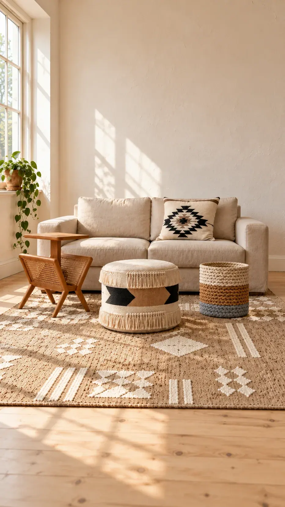 Oatmeal edit: Natural And Neutral, a digitally styled room scene