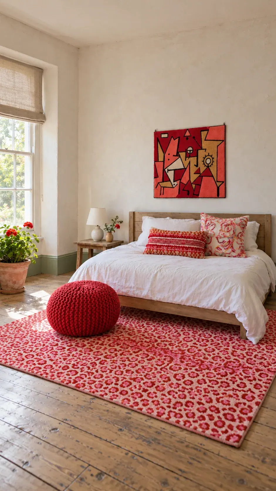 Poppy edit: Red Is The Answer, a digitally styled room scene