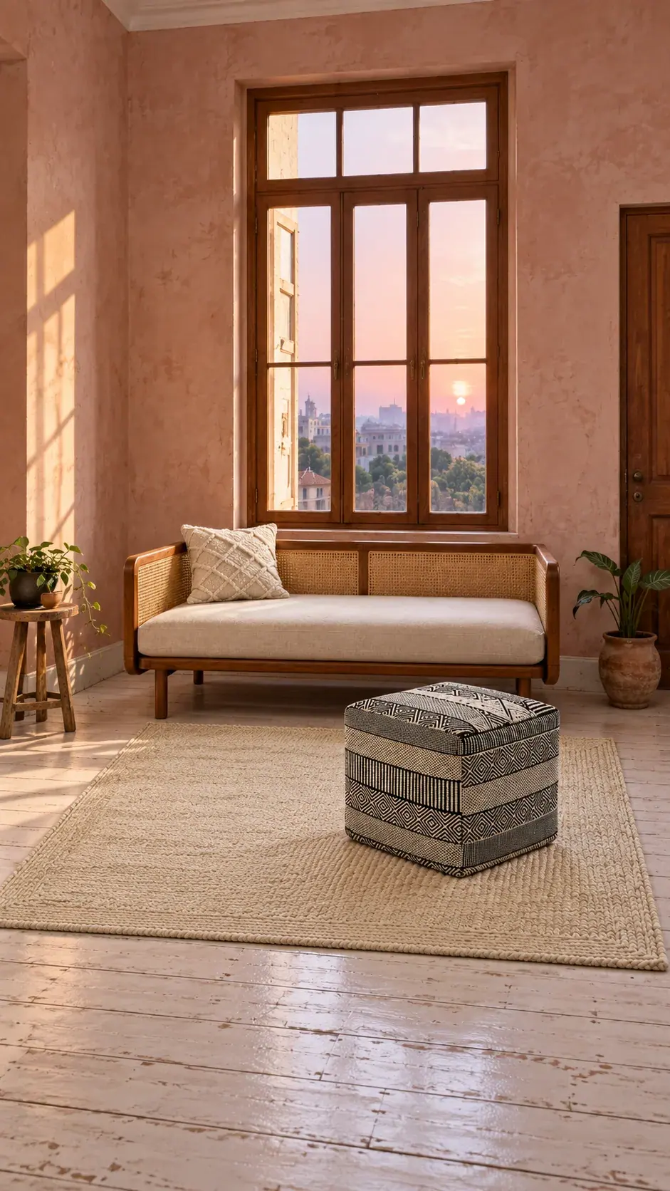 Salt Mirror edit: Pink Walls, Pale Floor, a digitally styled room scene