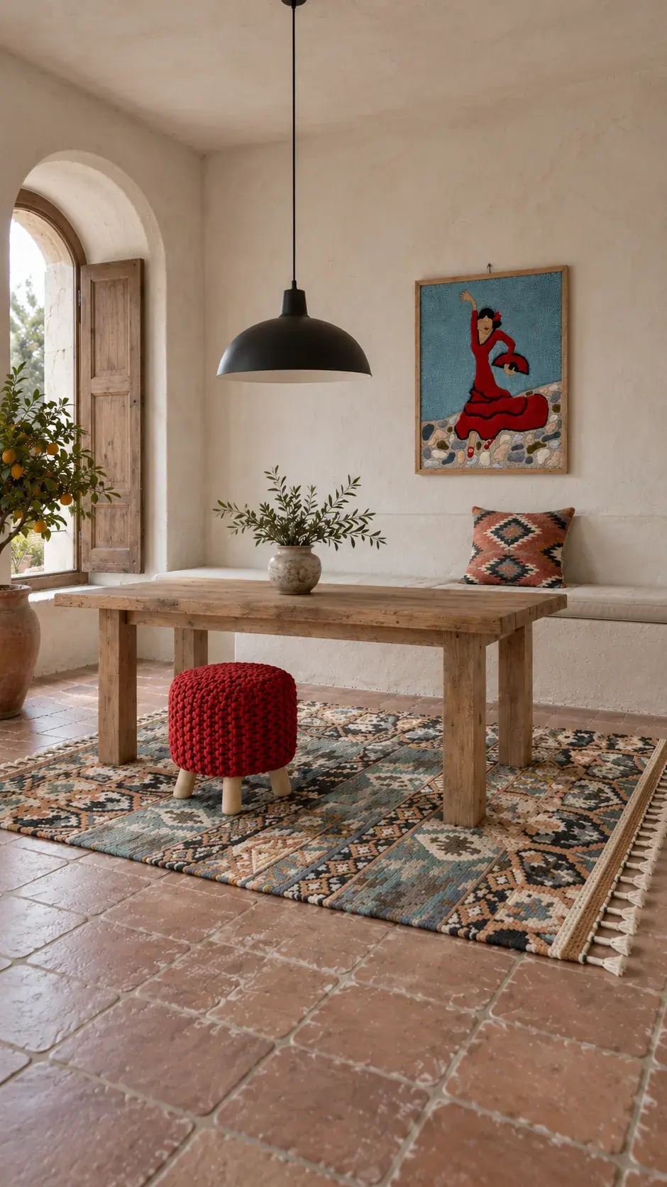 Seville edit: Tiles, Table, Tradition, a digitally styled room scene