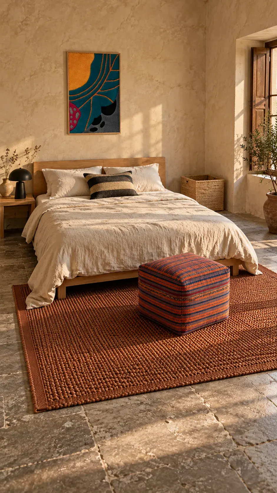 Slot edit: Terracotta Bedroom, a digitally styled room scene