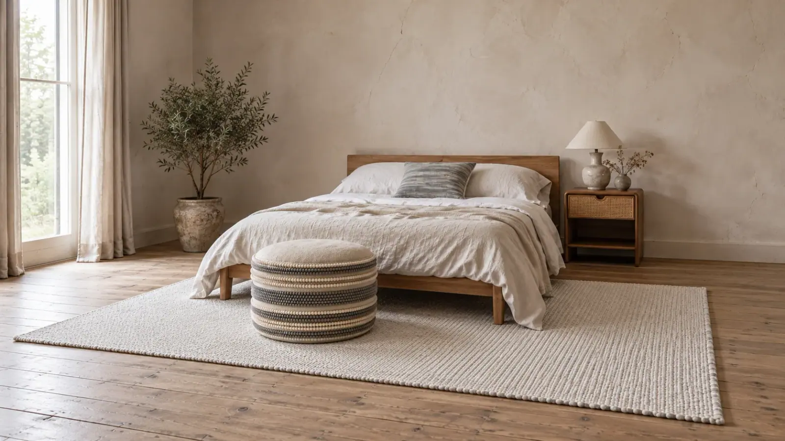 The Bedroom, a styled room scene